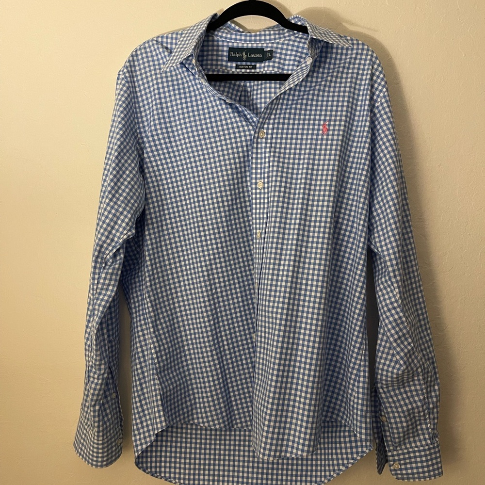 Ralph Lauren Men's Blue Gingham Shirt